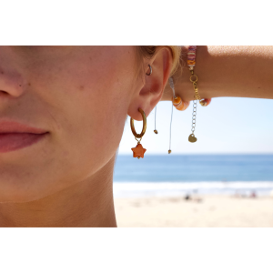 Spiny Oyster Sea Star Earrings